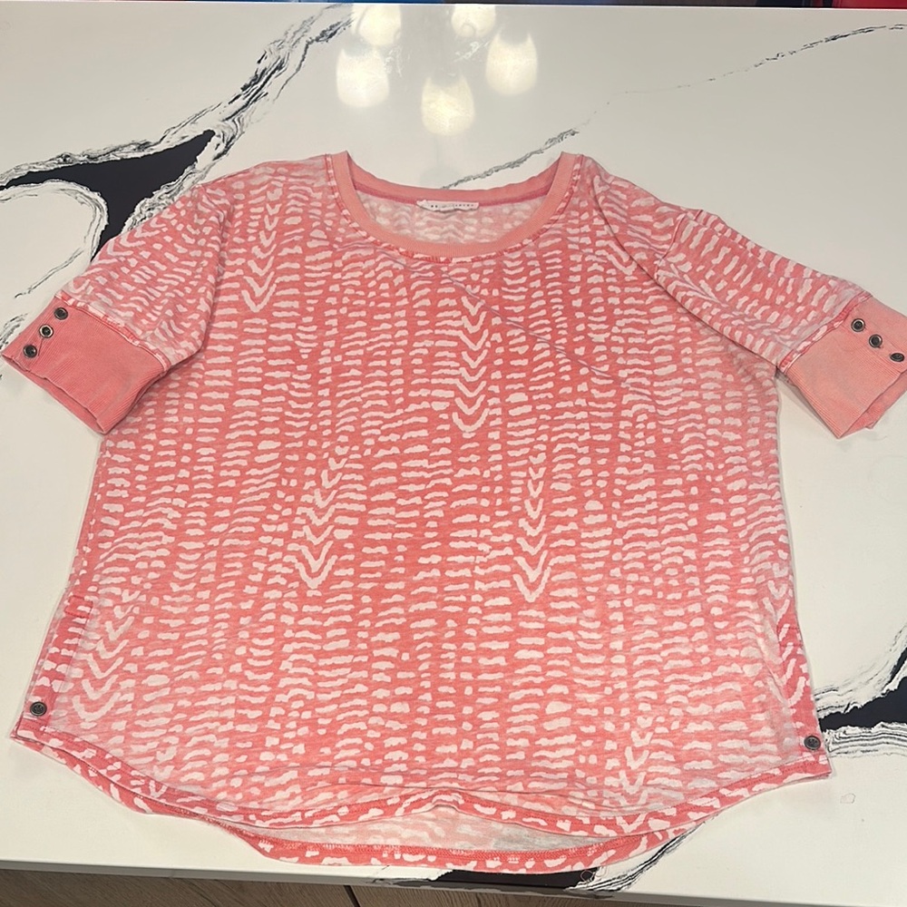 Jane and Delancey Pink Boxy Buttoned Blouse